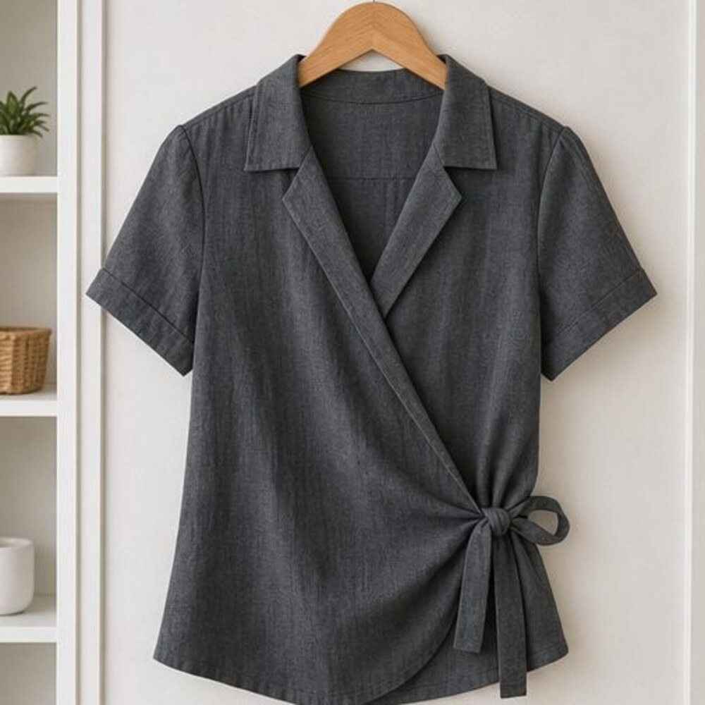 Charcoal Tunic Blouse